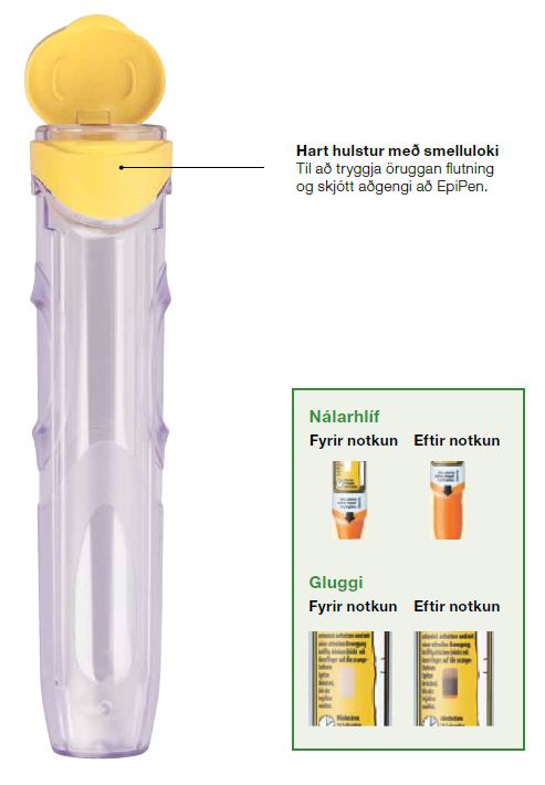 Útlit EpiPen hulstursins 